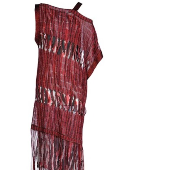 NWT MISSONI RED w/LUREX DRESS SIZE 44/10 - Picture 4 of 12